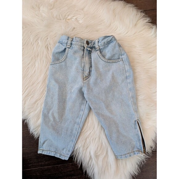 Guess Other - Vintage 90s Baby Guess Light Wash Denim Jeans Snap Button Side Zip 2T